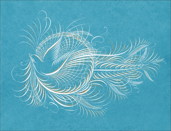 Feather the Nest | Bird Flourish ORIGINAL