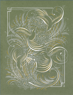 Hummingbirds | Bird Flourish ORIGINAL