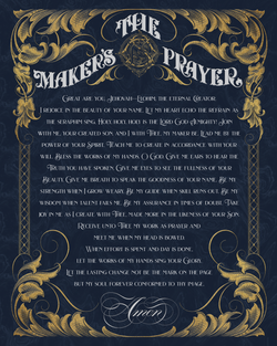 The Maker's Prayer | gold foil letterpress print