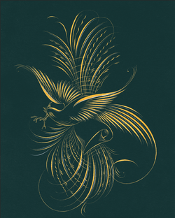 The Messenger | Bird Flourish ORIGINAL