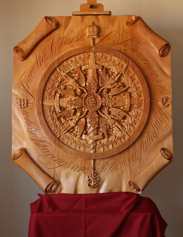 Sojourner's Rose Mahogany Wood Carving
